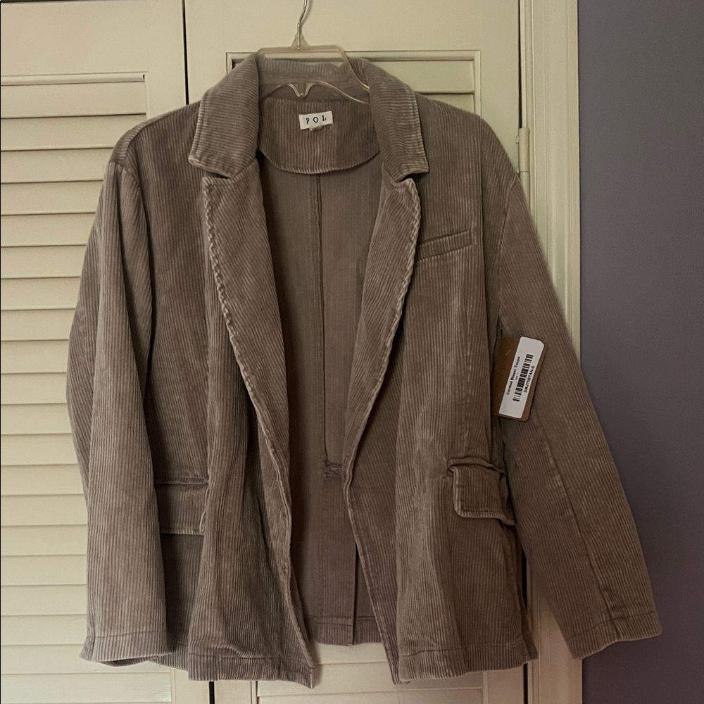 POL Women's Corduroy Tan Blazer NWT